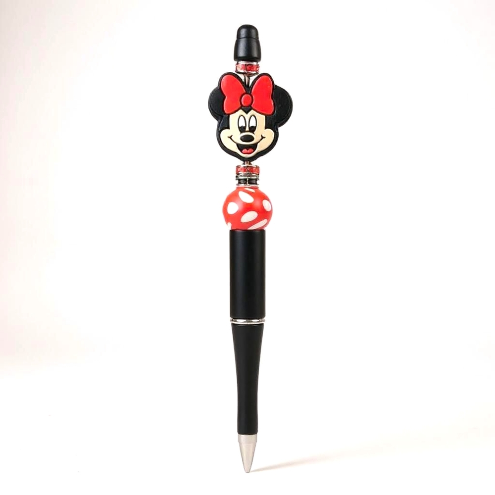 Limited Edition Mickey & Minnie Rhinestone Beaded Pen Set- Gift Box Included - Picture 3 of 13